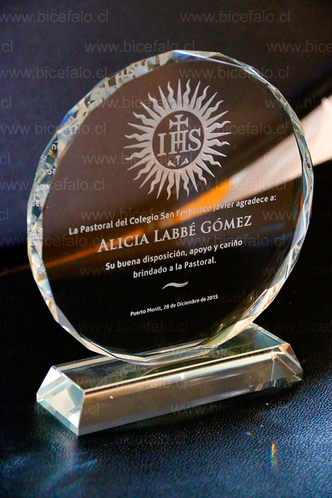 Trofeo Cristal circular IHS