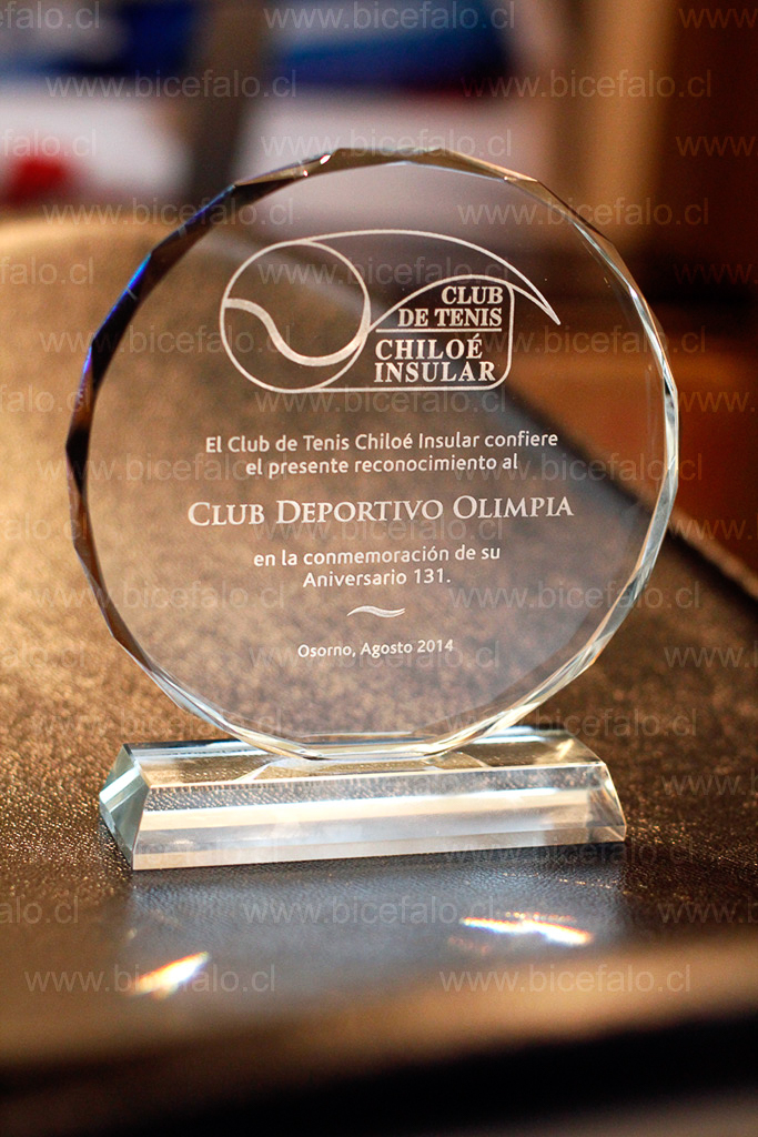 Trofeo cristal circular torneo tenis